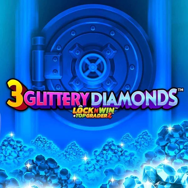 3 Glittery Diamonds slot visual from PearFiction Studios available on lolospinn.com