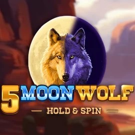5 Moon Wolf slot logo by Apparat Gaming at Lolospin Casino