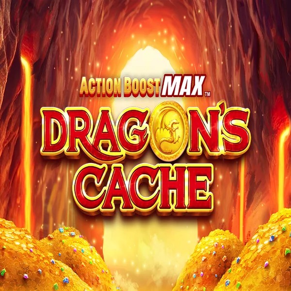 Action Boost Max Dragon's Cache slot icon by SpinPlay Games, available at Lolospin Casino