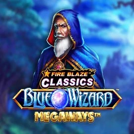 Fire Blaze Blue Wizard Megaways logo by Rarestone Gaming Lolospin Casino