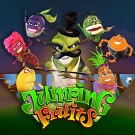 Jumping Fruits slot logo by Wazdan at Lolospin Casino