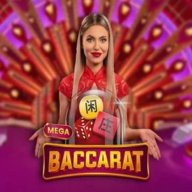 Mega Baccarat by Pragmatic Play, showcased at lolospinn.com – game logo
